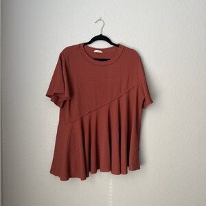 Entro Terracotta Short Sleeve Top